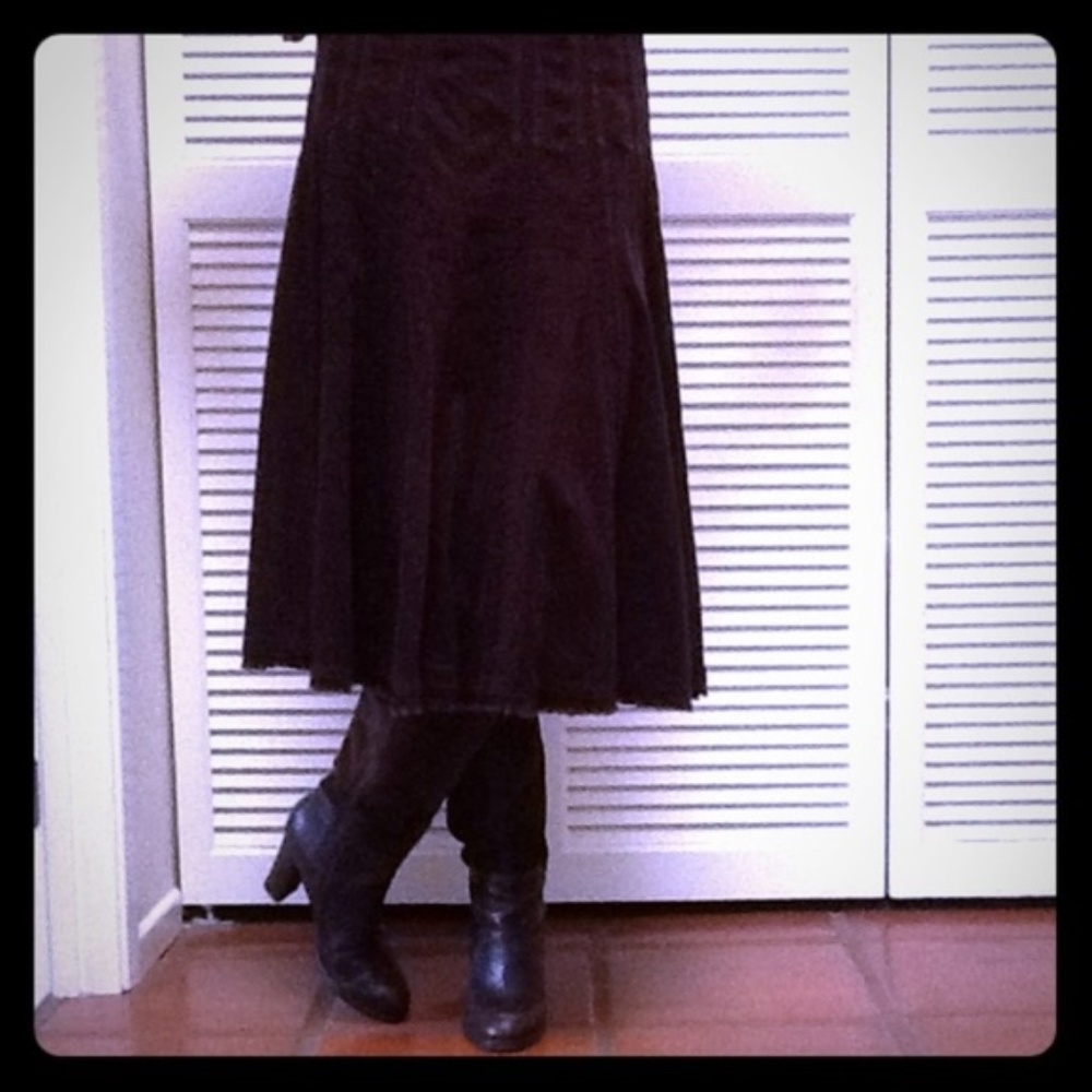 'FINAL'  CABI #729 Corduroy Raw Edge A-line Skirt - Picture 5 of 7